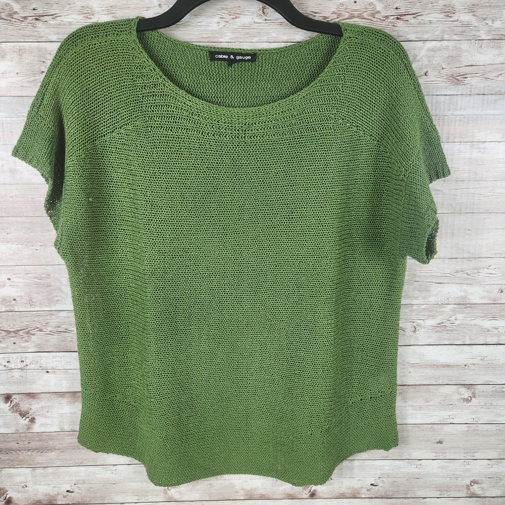 Olive Green Women's Knit Top - Picture 2 of 5